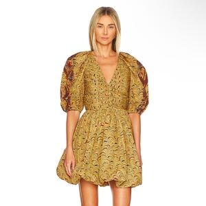 Ulla Johnson yellow pattern dress